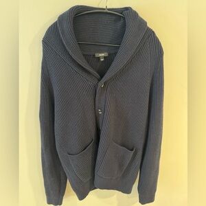 Reiss Dark Blue Shawl Collar Cardigan